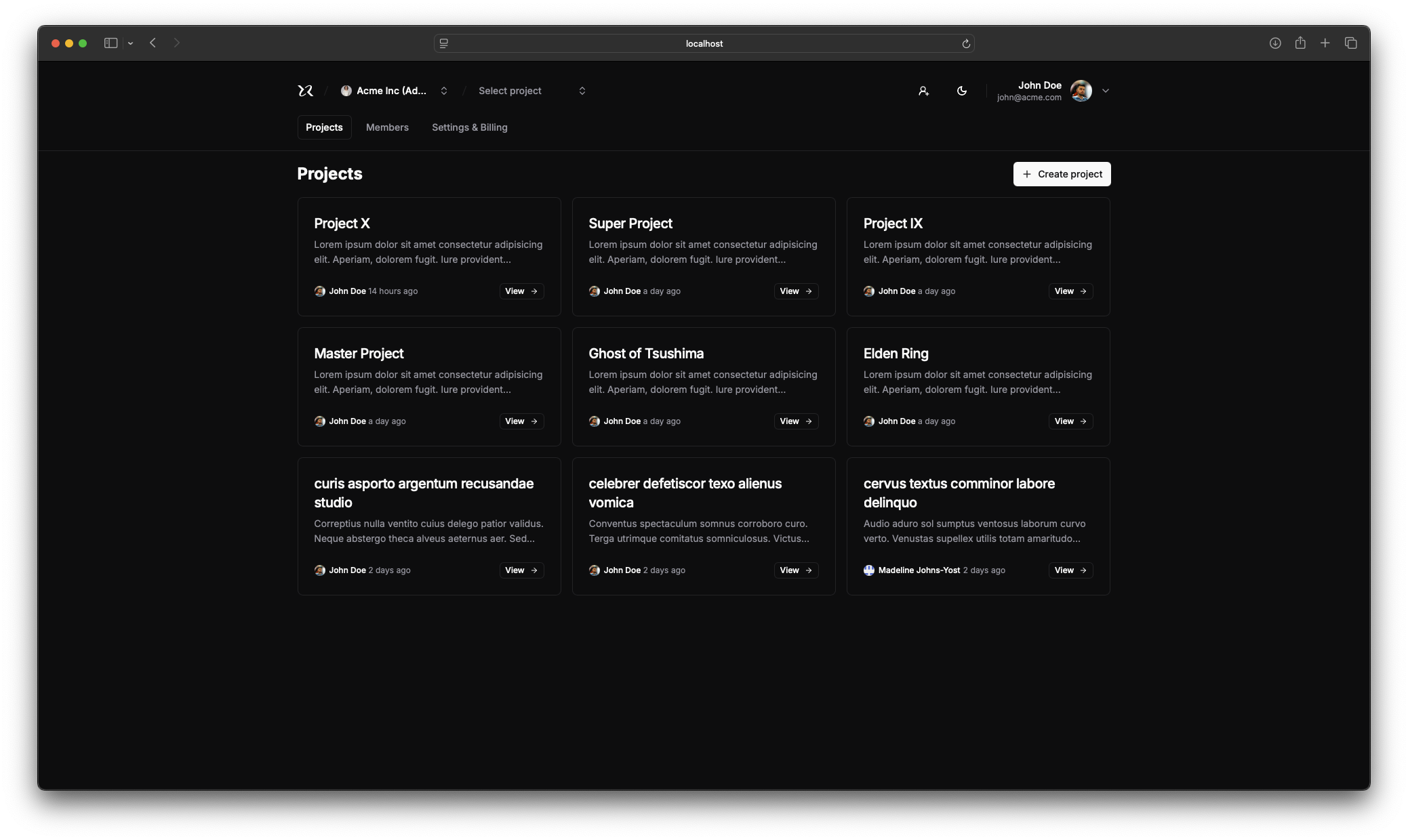SaaS + RBAC - Project Management System